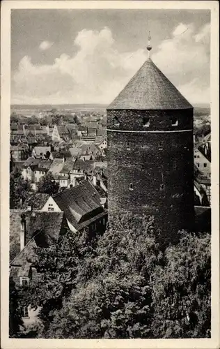 Ak Freiberg in Sachsen, Donatsturm, Blick über die Stadt