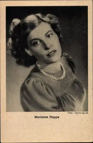Ak Schauspielerin Marianne Hoppe, Portrait