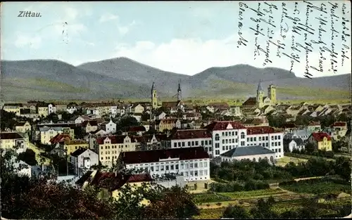 Ak Zittau in der Oberlausitz, Totalansicht