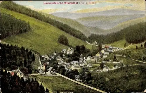 Ak Wildenthal Eibenstock im Erzgebirge, Totale
