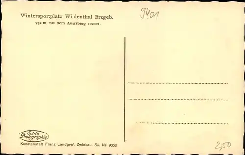 Ak Wildenthal Eibenstock im Erzgebirge, Totale im Schnee, Winter