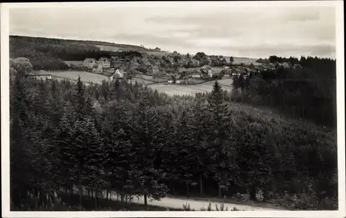 Ak Oberpfannenstiel Lauter Bernsbach im Erzgebirge Sachsen, Blick aus der Ferne