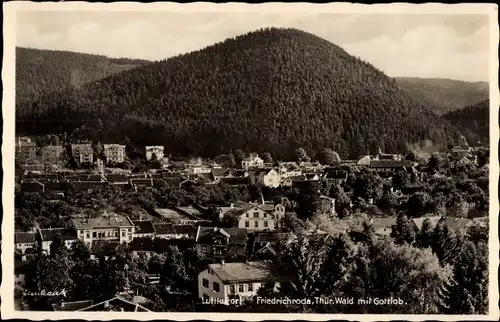 Ak Friedrichroda Thüringen, Teilansicht mit Gottlob