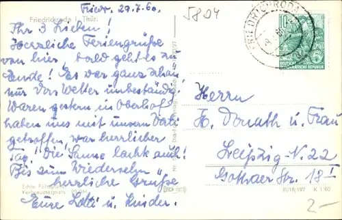 Ak Friedrichroda im Thüringer Wald, Teilansicht, Kirchturm