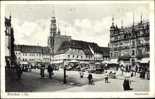 Ak Zwickau in Sachsen, Hauptmarkt
