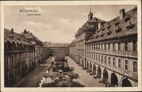 Ak Würzburg am Main Unterfranken, Julius-Spital