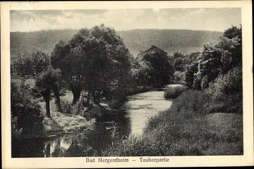 Ak Bad Mergentheim in Tauberfranken, Tauberpartie, Fluss