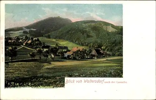Ak Waltersdorf Großschönau Oberlausitz, Ort mit der Lausche