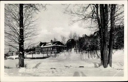 Ak Gornsdorf im Erzgebirge, Hotel Andreasberg, Winter