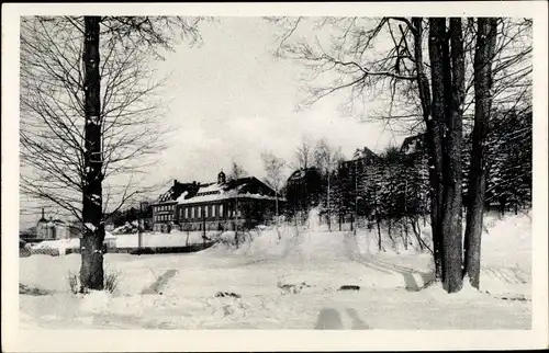 Ak Gornsdorf im Erzgebirge, Hotel Andreasberg, Winter