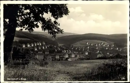 Ak Gornsdorf im Erzgebirge, Siedlung, Panorama