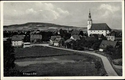 Ak Eibau Kottmar in der Oberlausitz, Blick auf Kirche und Beckenberg