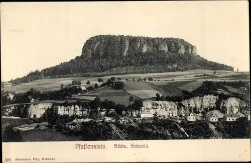 Ak Königstein an der Elbe Sächsische Schweiz, Pfaffenstein