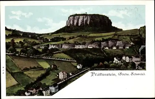 Ak Königstein an der Elbe Sächsische Schweiz, Pfaffenstein