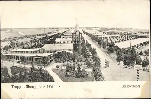 Ak Dallgow Döberitz im Havelland, Truppenübungsplatz, Barackenlager