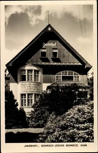 Ak Gohrisch Sächsische Schweiz, Haidehof, Gartenpartie