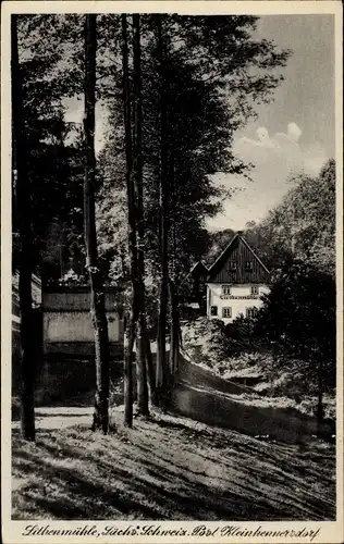 Ak Kleinhennersdorf Gohrisch in Sachsen, Waldidyll Liethenmühle