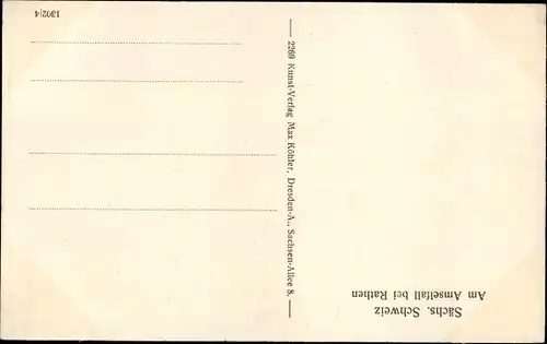 Ak Rathen an der Elbe Sächsische Schweiz, Amselfall