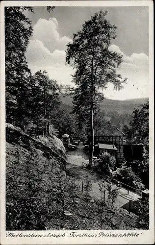 Ak Hartenstein im Erzgebirge Sachsen, Forsthaus Prinzenhöhle