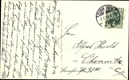 Ak Nordseebad Cuxhaven, Leuchtturm, Telegrafengebäude bei Sturmflut