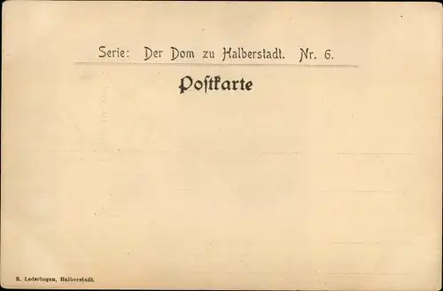 Ak Halberstadt am Harz, Dom, Lettner von der Südseite