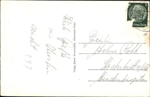 Ak Oberstein an der Nahe, Felsenkirche, Schlösschen