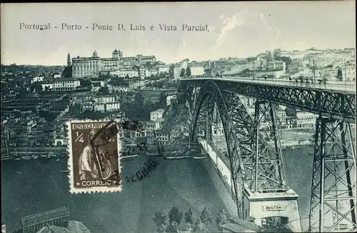 Ak Porto Portugal, Ponte D. Luis e Vista Parcial