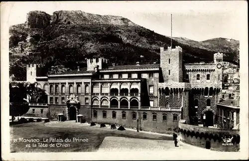 Ak Monaco, Le Palais du Prince et la Tete de Chien