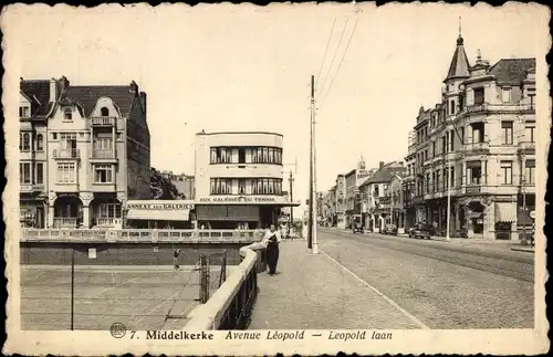 Ak Middelkerke Westflandern, Avenue Leopold