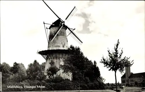 Ak Middelburg Zeeland Niederlande, Vlissingse Molen