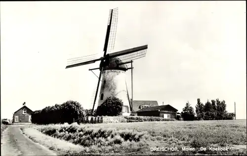 Ak Dreischor Zeeland, Molen de Koekoek