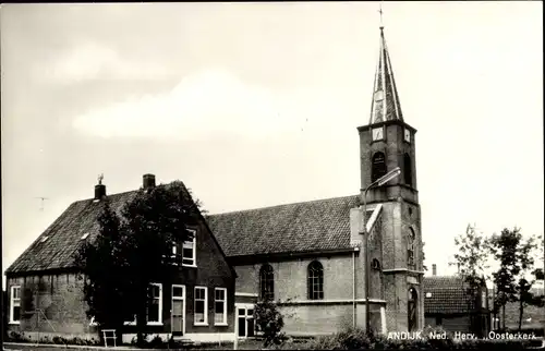 Ak Andijk Medemblik Nordholland Niederlande, Ned. Herv. Oosterkerk