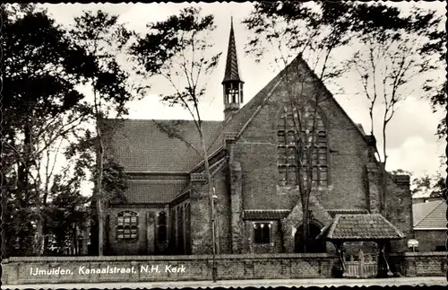 Ak IJmuiden Ymuiden Velsen Nordholland, Kanaalstraat, N. H. Kerk