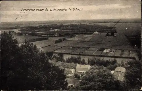 Ak Schoorl Nordholland Niederlande, Panorama vanaf de orienteertafel