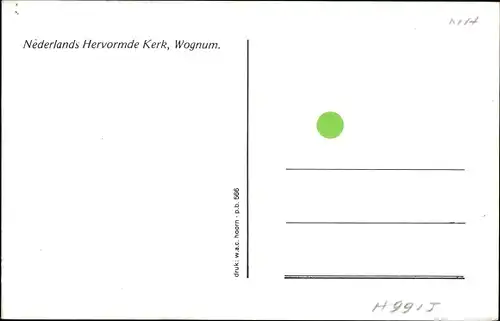 Ak Wognum Medemblik Nordholland Niederlande, Nederlandse Hervormde Kerk