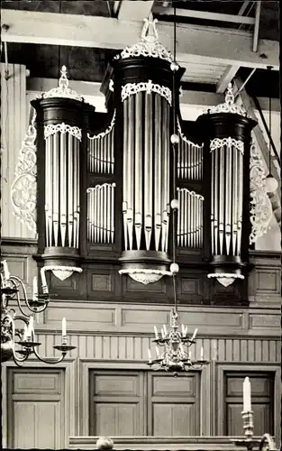 Ak West Graftdijk Nordholland Niederlande, Ned. Herv. Kerk, Orgel