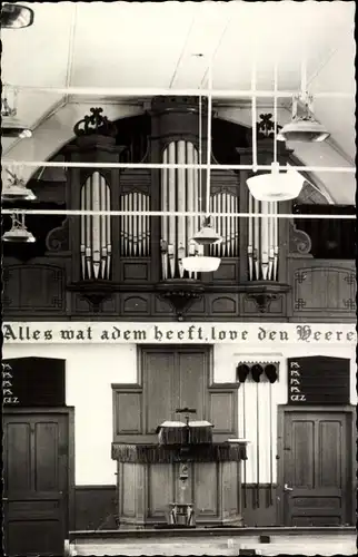 Ak Vijfhuizen Nordholland Niederlande, Ned. Herv. Kerk, Orgel