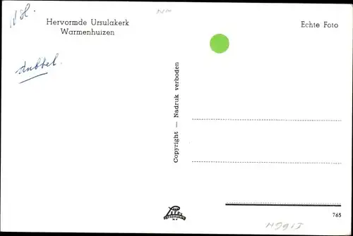 Ak Warmenhuizen Nordholland, Herv. Ursulakerk