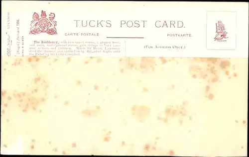 Künstler Ak Lakhnau Lucknow Indien, The Residency