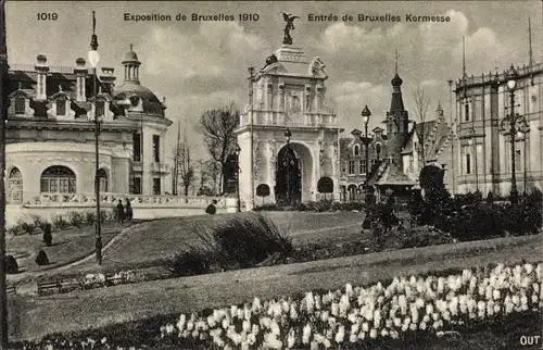 Ak Bruxelles Brüssel, Exposition 1910, Entrée de Bruxelles Kermesse