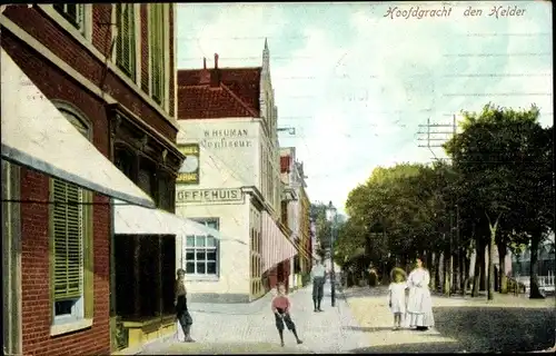 Ak Den Helder Nordholland Niederlande, Hoofdgracht