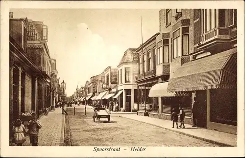 Ak Den Helder Nordholland Niederlande, Spoorstraat