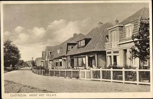 Ak Castricum Nordholland Niederlande, Mient met Villa's