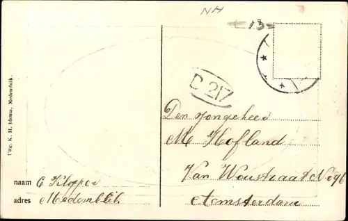 Präge Passepartout Ak Medemblik Nordholland Niederlande, Kaasmarkt, Nieuwstraat