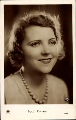 Ak Schauspielerin Dolly Davies, Portrait