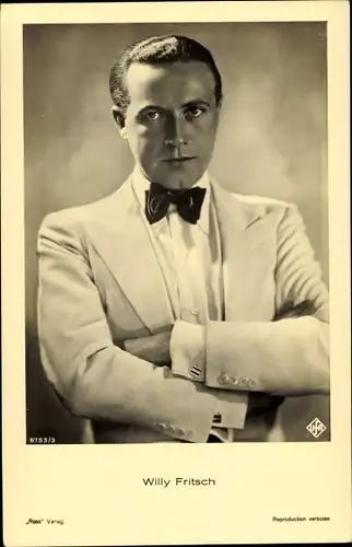 Ak Schauspieler Willy Fritsch, Portrait