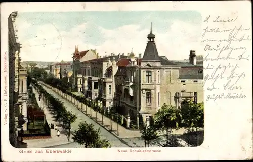 Ak Eberswalde, Neue Schweizer Straße