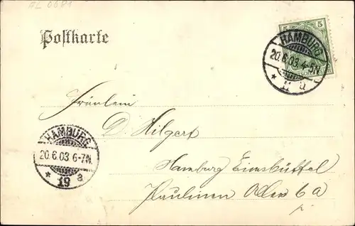 Ak Hamburg, Enthüllung des Kaiserdenkmals 1903, Bürgermeister Burchard, Kaiser Wilhelm II.