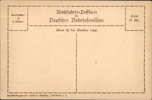 Künstler Lied Ak Wanderer mit Gitarre und ein Bauer, Wenn ich den Wanderer frage