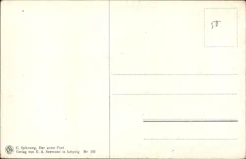 Künstler Ak Spitzweg, C., Der arme Poet